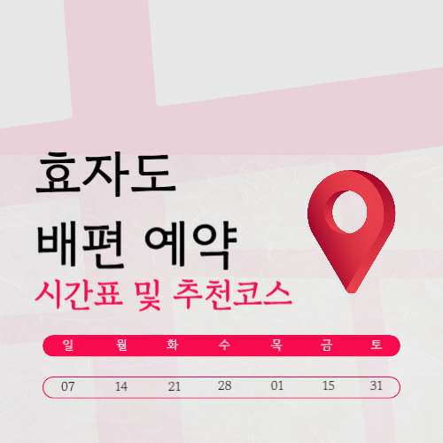 효자도 배시간표 요금·예약·낚시 민박 한 번에 끝내기