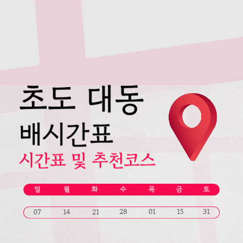 초도 대동 배시간표