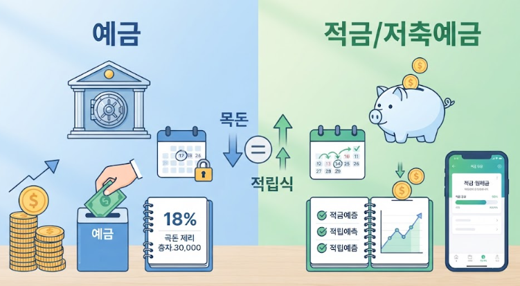 예금과 적금의 차이점, 처음이라면 꼭 알아야 할 기본 개념
