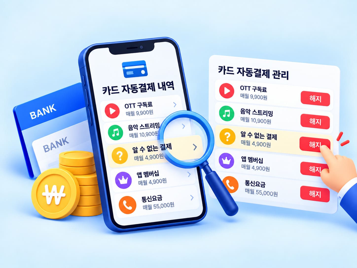 카드 자동결제 내역 조회 및 해지 방법, 모르는 정기결제 확인하기